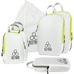 Compression Packing Cubes Set - 6 Pieces for Travel and Luggage Organization